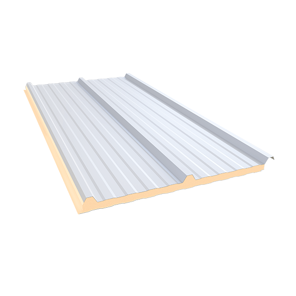 Isotelha Trapezoidal Térmica SEM FORRO Branco Neve – Núcleo em PIR 20 mm